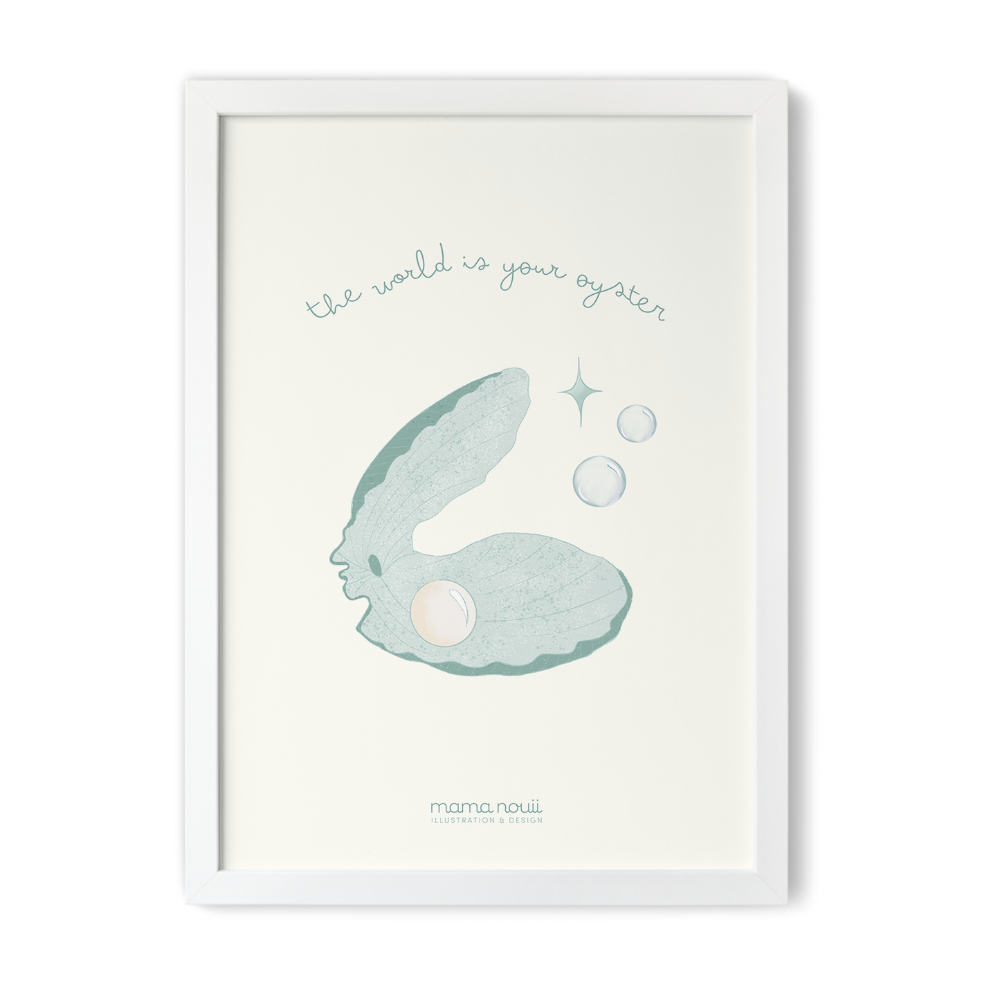 Seashell Green Print