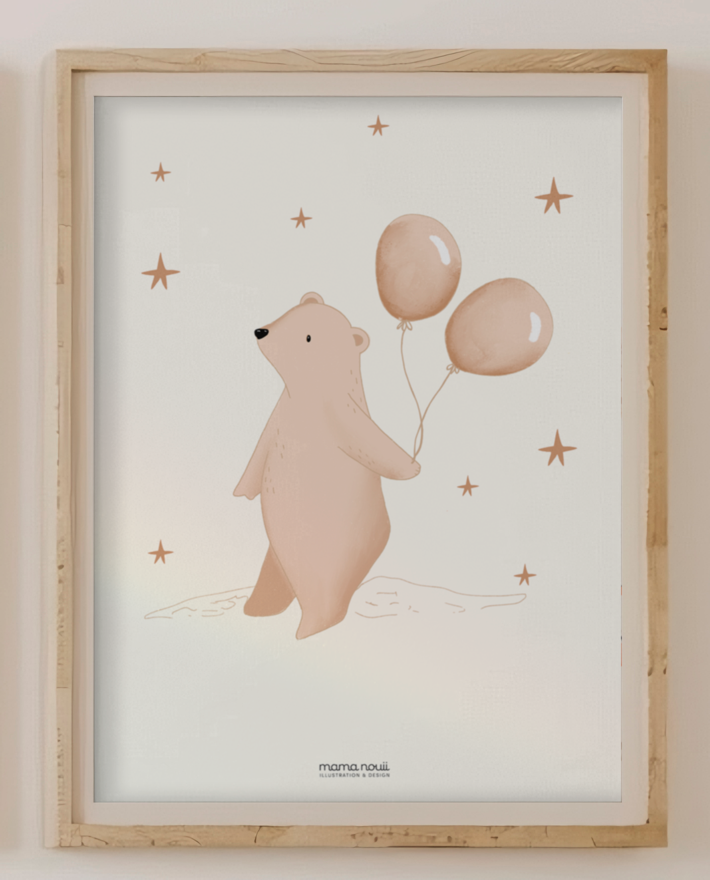 Charming Bear - Beige Print
