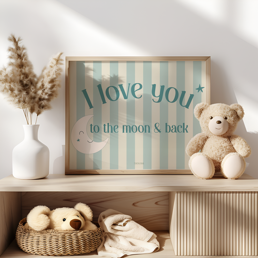 I love you to the moon & back - mint