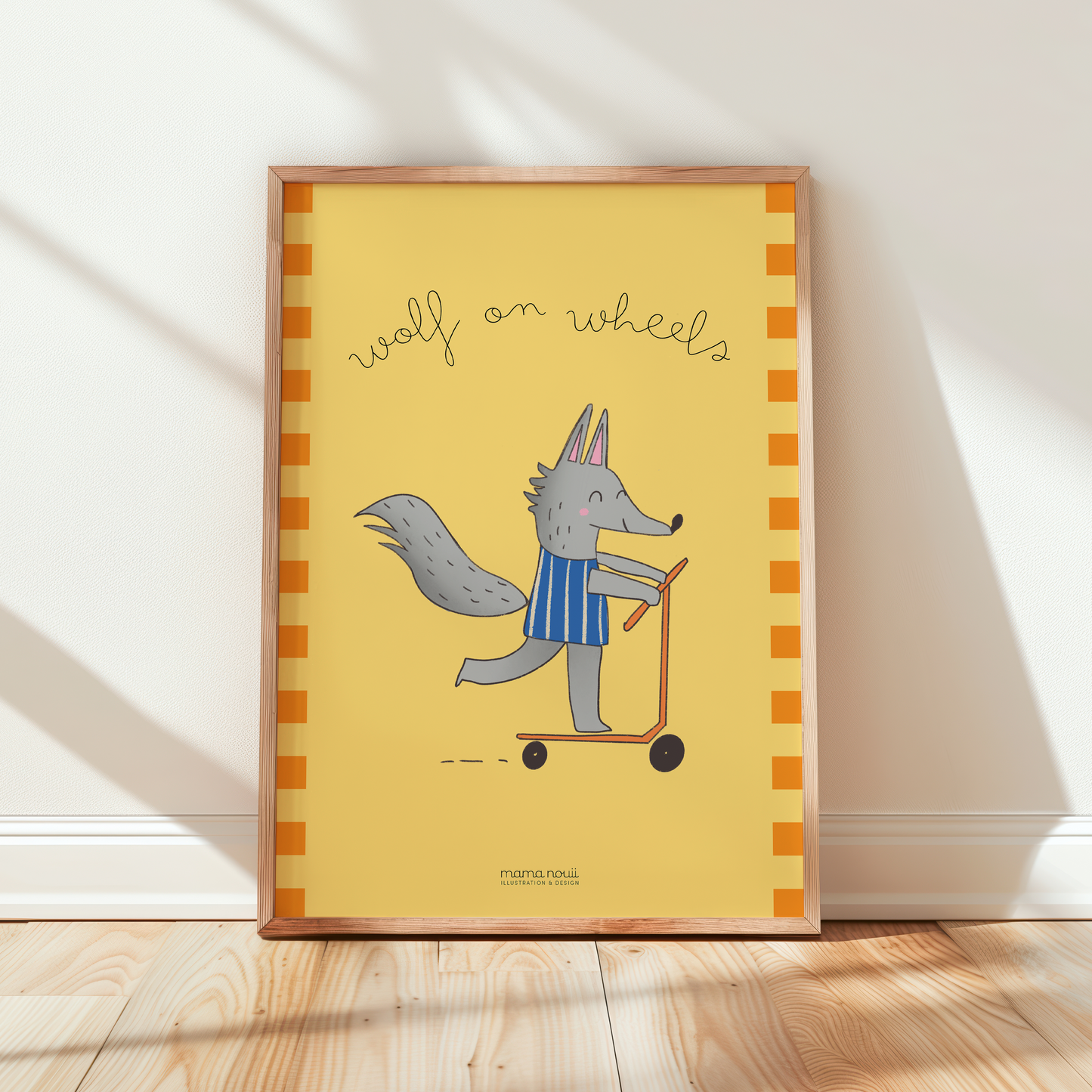 Wolf on Wheels Yellow