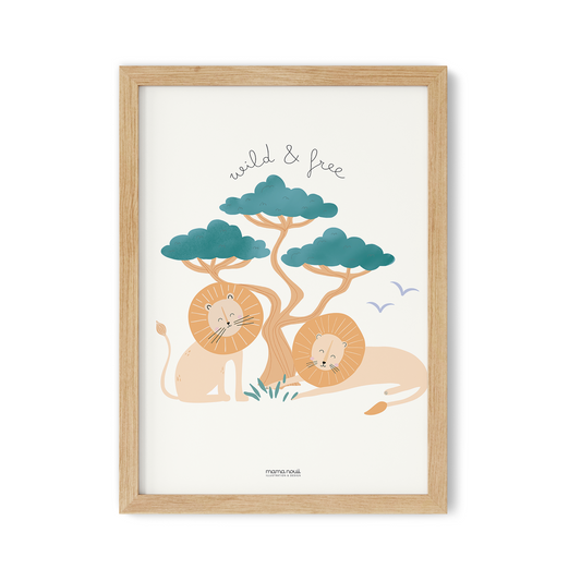 Twin Lions Print