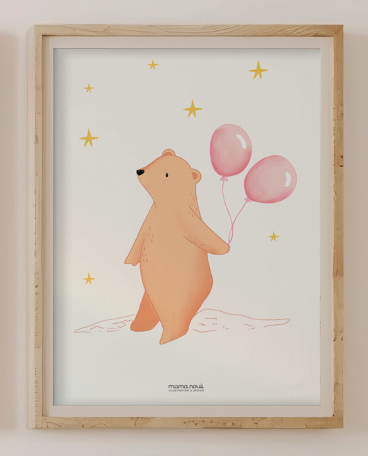 Charming Bear - Pink Print