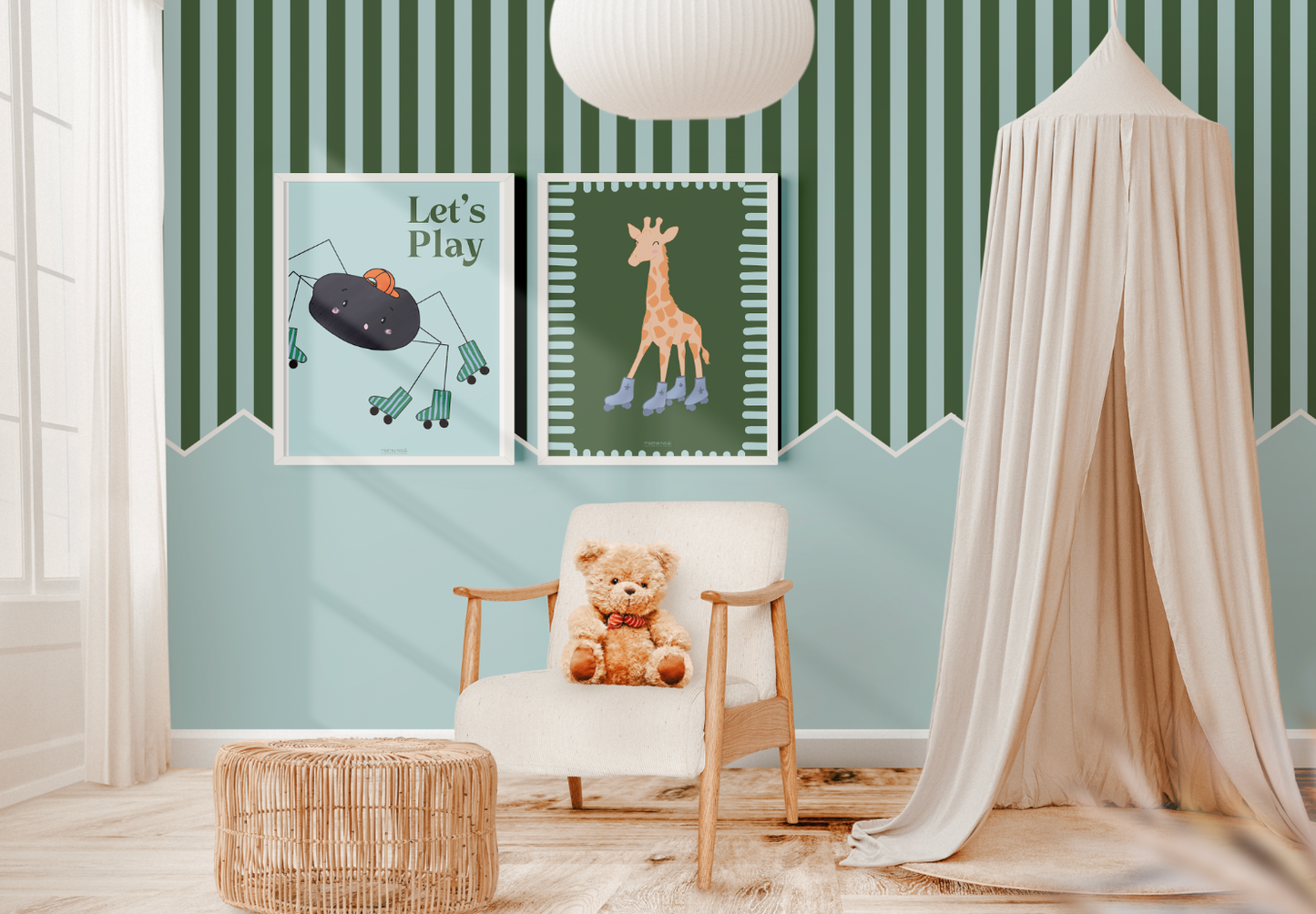 Rolling Giraffe Print