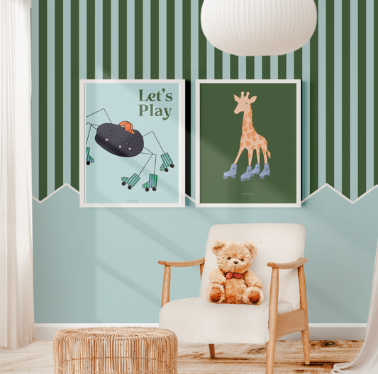 Rolling Giraffe Print