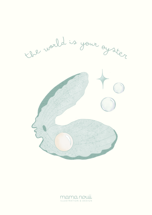 Seashell Green Print