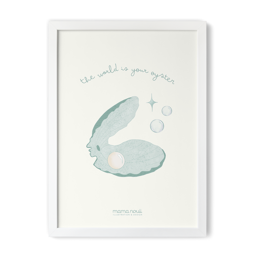 Seashell Green Print