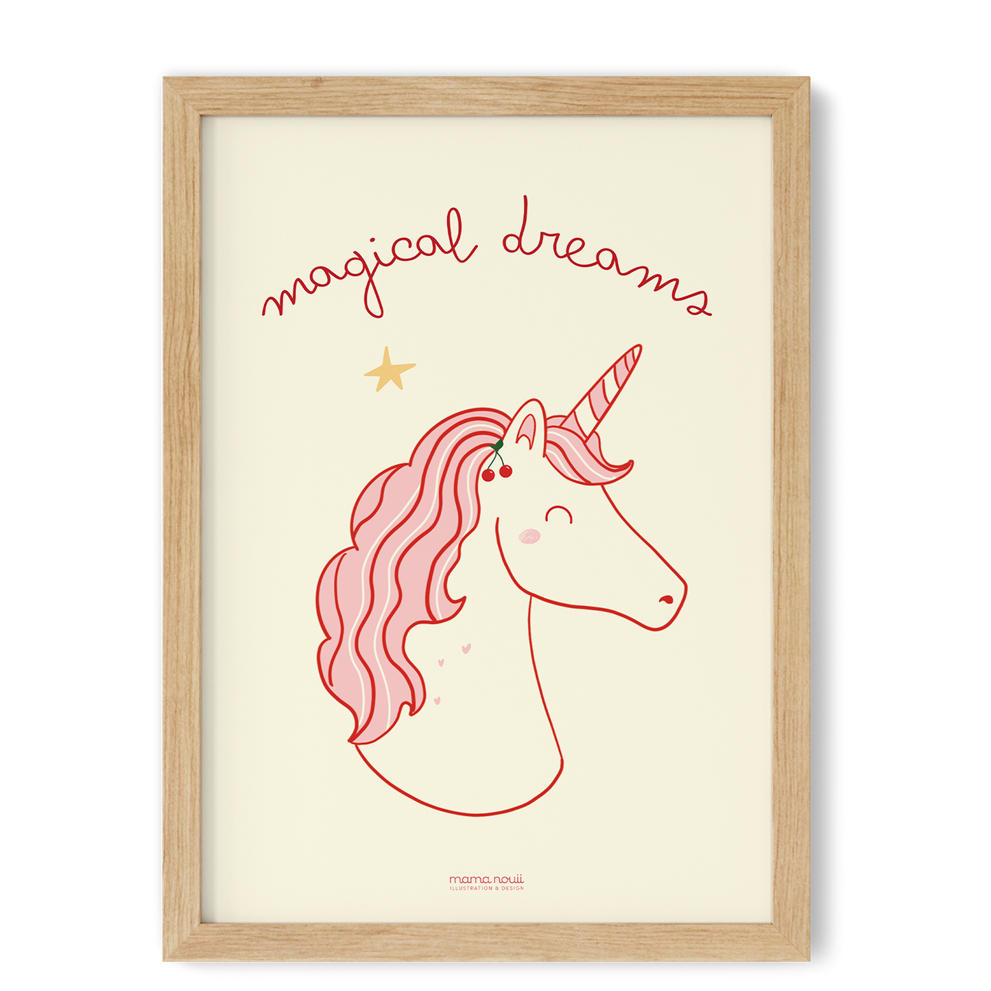 Magical Cherry Unicorn Print