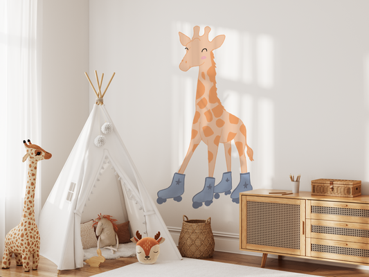 Rolling Giraffe Wall Stickers