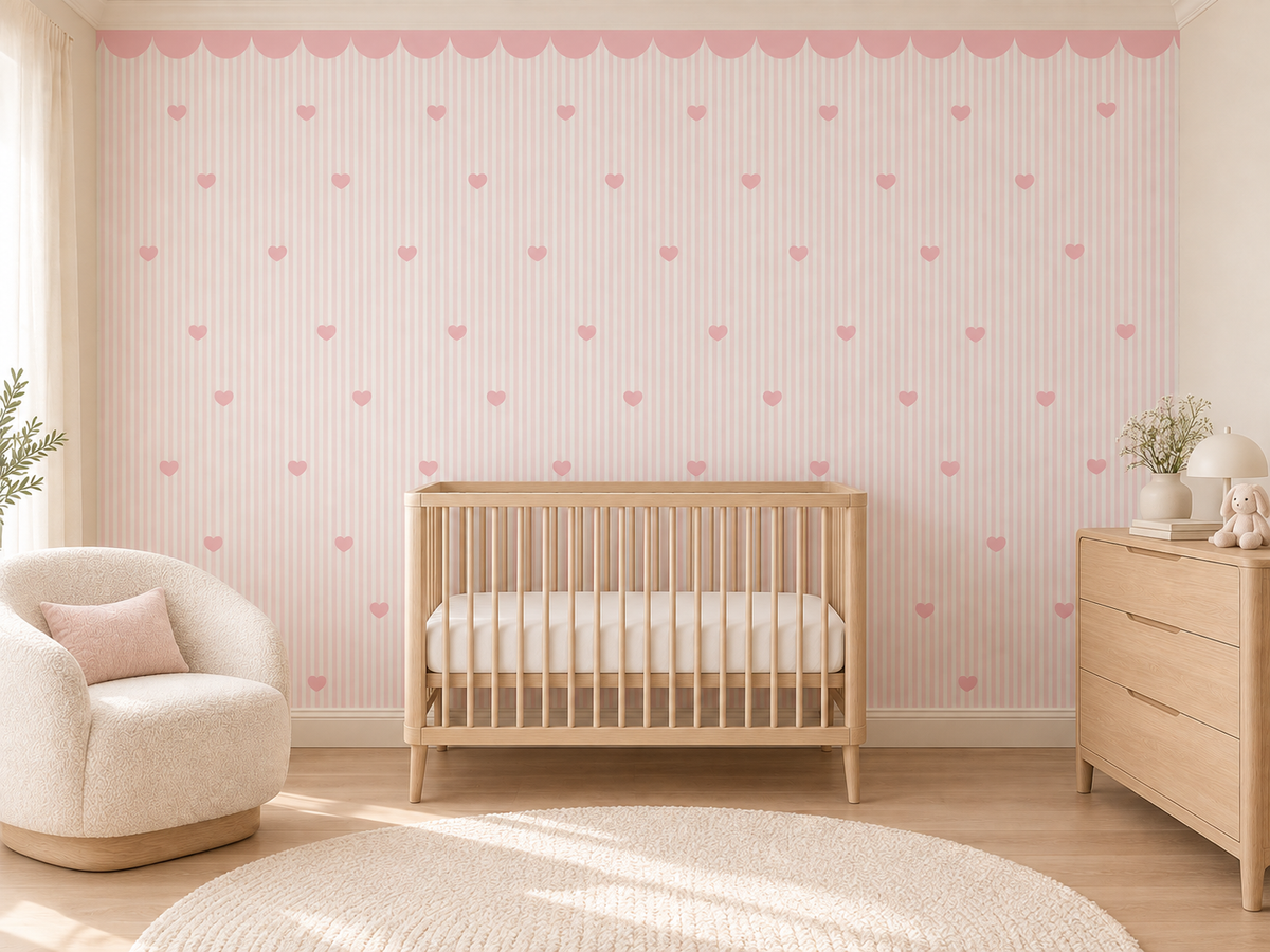 Hearts & Stripes Wallpaper