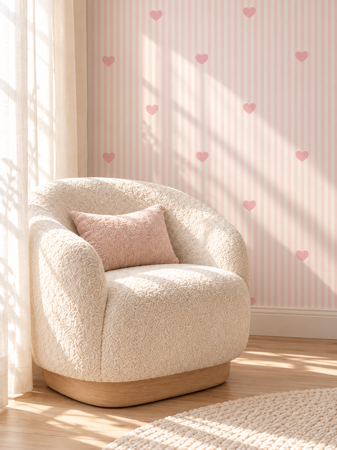 Hearts & Stripes Wallpaper