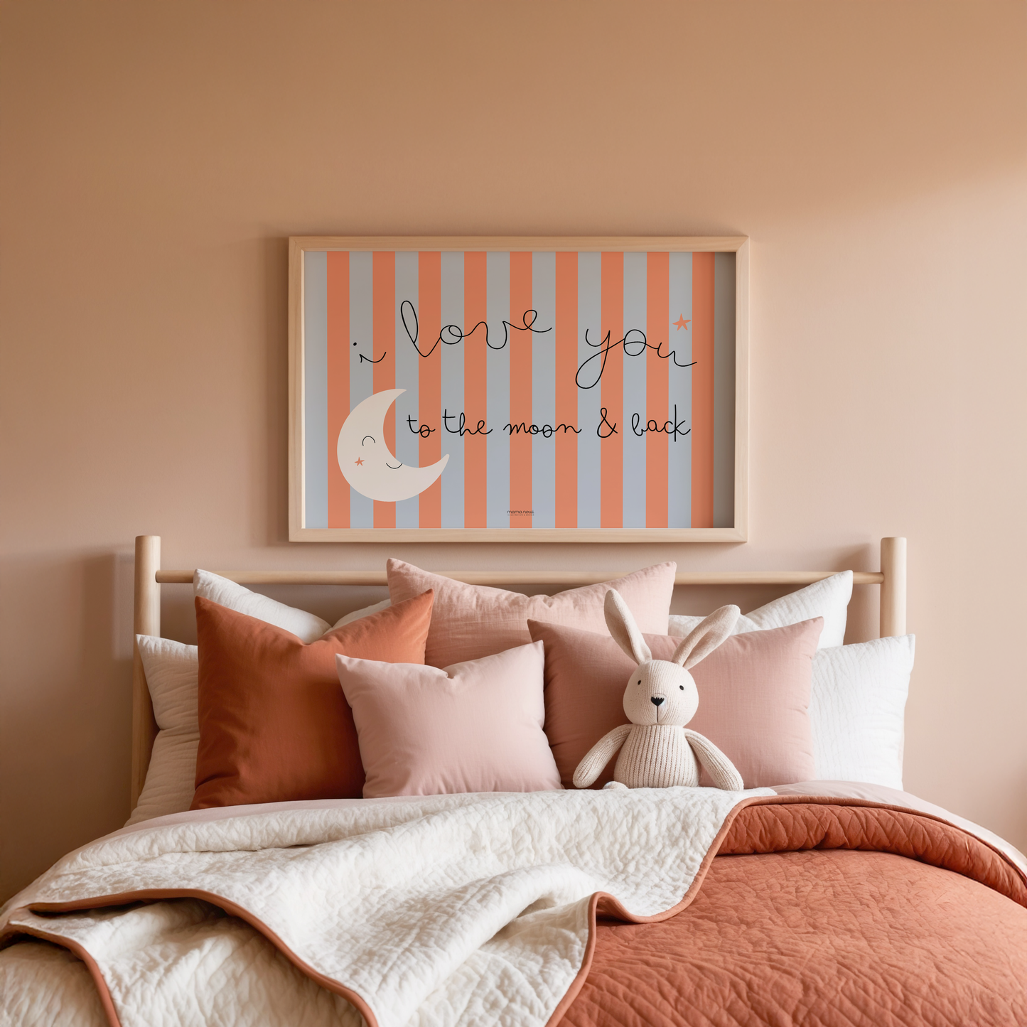 I love you to the moon & back - Orange blue