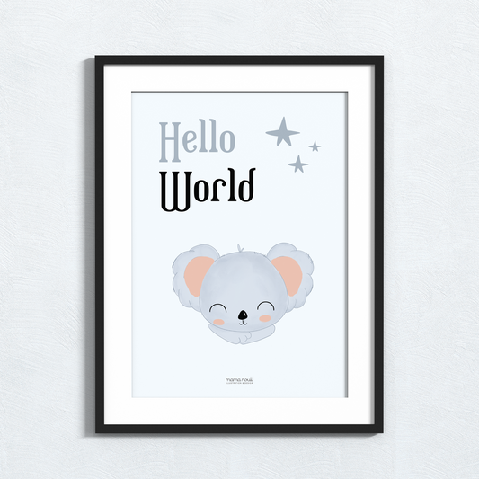 Hello World Koala Print