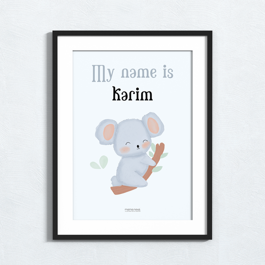 My Name is ______ Koala Print